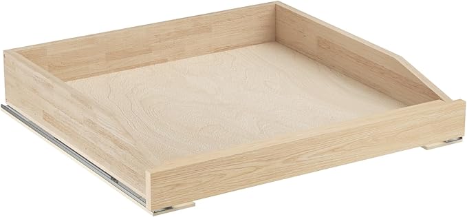ROOMTEC Pull Out Cabinet Organizer with Soft Close, 22-1/2" W x 21" D, Pull Out Cabinet Drawer for Kitchen cabinets, Pull Out Cabinet Shelf, Finished, Bottom Assembly
