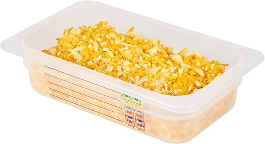 Restaurantware Food Storage Container 10 Pack of 10.3 x 6.2 x 2.5 Inches Plastic Stackable Storage Box White Reusable Label Container Dishwasher Safe For Restaurants And Kitchens