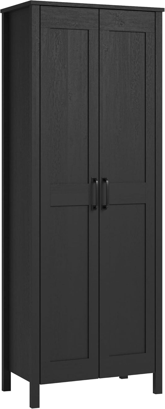 Sauder Select Two-Door Storage Cabinet, Versatile Home Storage Solution, Raven Oak Finish