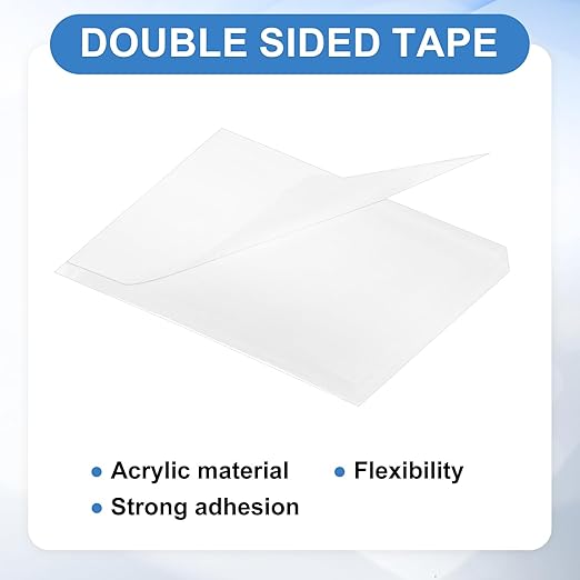 uxcell 100Pcs Double Sided Adhesive Pads, 1.38" x 0.98" Clear Removable Heavy Duty Mounting Tape Picture Hanging Sticky Adhesive Pad for Wall, Poster Picture, DIY Craft