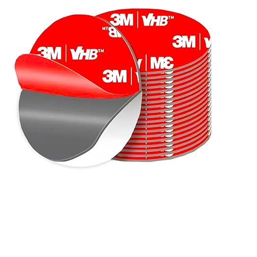 Round Double Sided Tape, Heavy Duty Mounting Tape 2in x 2in 40pcs, Double Sided Adhesive Pads, Removeable Foam Tape Strips for Automotive, Home, Office Decor