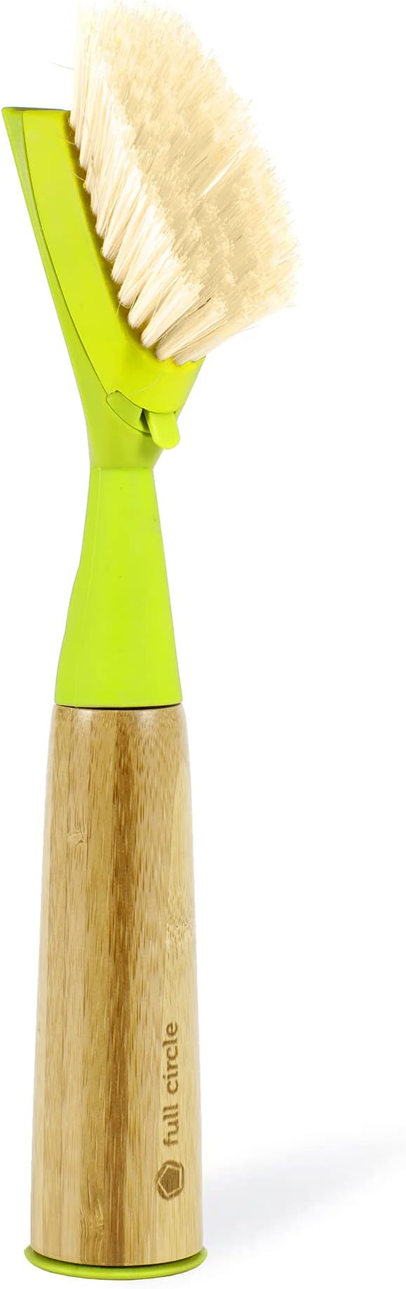 Full Circle Dish Brush Suds Up Soap Dispensing Bamboo Handle with 2-Pack Replacement Heads