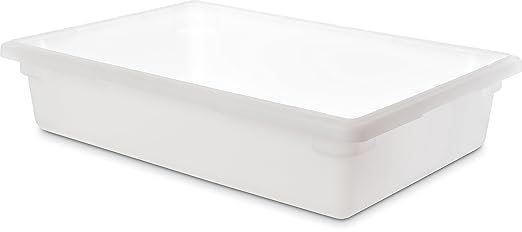 Carlisle FoodService Products Storplus Food Storage Container with Stackable Design for Catering, Buffets, Restaurants, Polyethylene (Pe), 8.5 Gallon, White