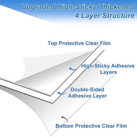 Sticky Mat Tacky Adhesive Pads 300 Sheets, 30 Sheets/Pack, 18'' x 24''/ 45 x 60 cm, Thickened Cleaning Mats for Shoes, Construction, Cleanroom, Laboratories, Hospitals, Dogs, Pets, Home- White