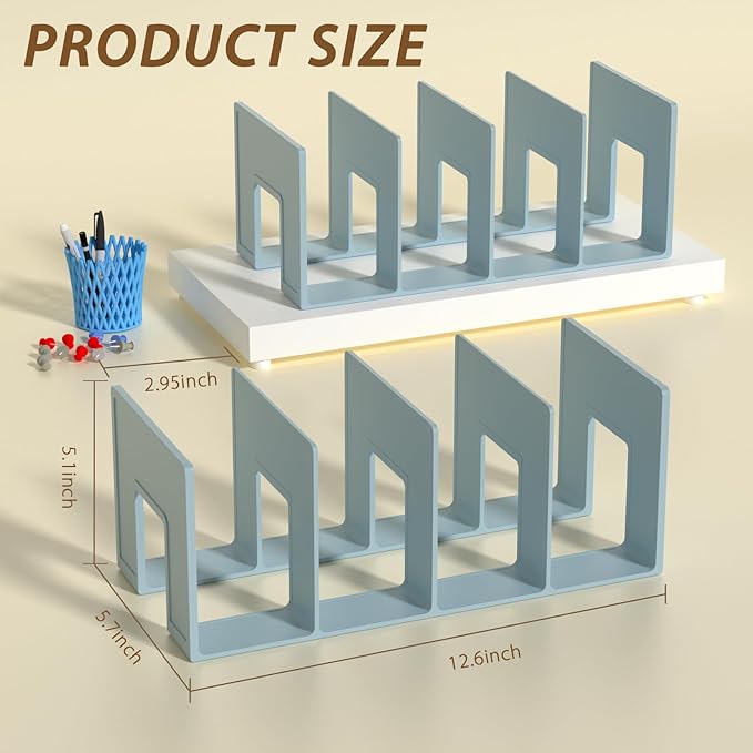 Kids Shoe Rack - 2 Pack Shoe Organizer for Toddlers & Children, Space-Saving Nursery Shoe Storage Shelf, Small Baby Shoes Display Rack for Closet/Entryway, for Desk File Book Organizer(Blue)