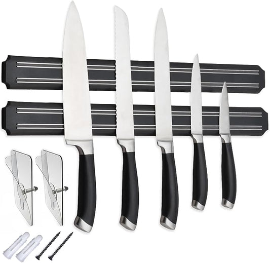  Magnetic Knife Holder,15 Inch Magnetic Knife Storage Strip,Knife Bar Block Magnet,Kitchen Utensil Holder,Tool Holder,Multipurpose Magnetic Knife Rack