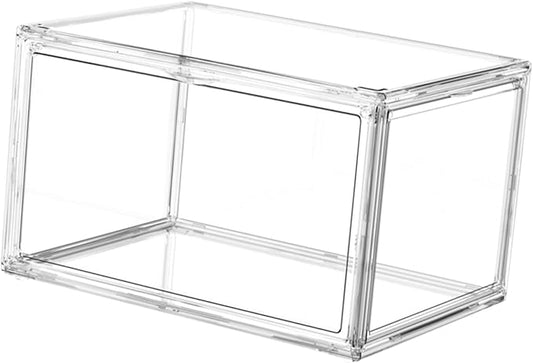 GLEAVI Transparent Bedroom Books Container Stackable Acrylic Sundries Storage Box for Organizing Books Stationery and Classroom Supplies Home and Office Use