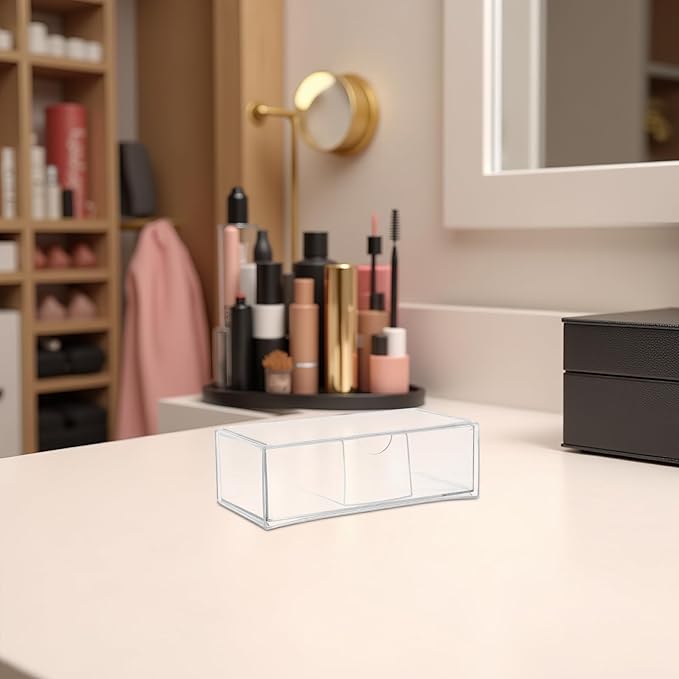 Healifty Hair Accessories Organizer Box with Drawers, Acrylic Hair Clips Headband Storage Container, Stackable Makeup Storage Organizer for Bathroom Vanity and Desktop
