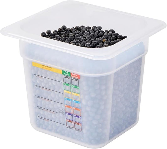 Restaurantware Food Storage Container 10 Pack of 6.8 x 4.2 x 5.9 Inches Plastic Stackable Storage Box White Reusable Label Container Dishwasher Safe For Restaurants And Kitchens
