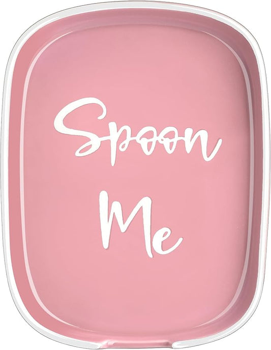 Ceramic Spoon Rest for Stove Top, DAYYET Large Spoon Holder, Spoon Rest for Kitchen Counter, Heat-Resistant Cooking Utensil Rest, Pink Kitchen Decor and Accessories