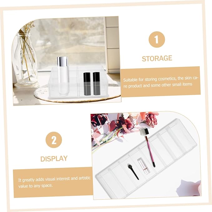 Cabilock 2pcs Acrylic Makeup Storage Box Small Organizer for Cosmetics Countertop Makeup Rack