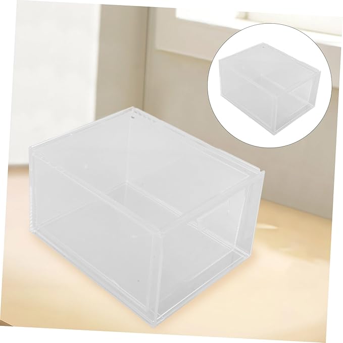 Tofficu 3pcs Stackable Acrylic Makeup Organizer Storage Bins Lids Desk Accessory for Vanity Bathroom and Desk