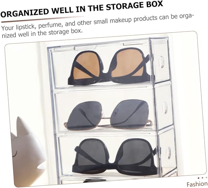 Acrylic Makeup Organizer Multi-compartment Storage Dresser Vanity Hair Accessory Home Storage
