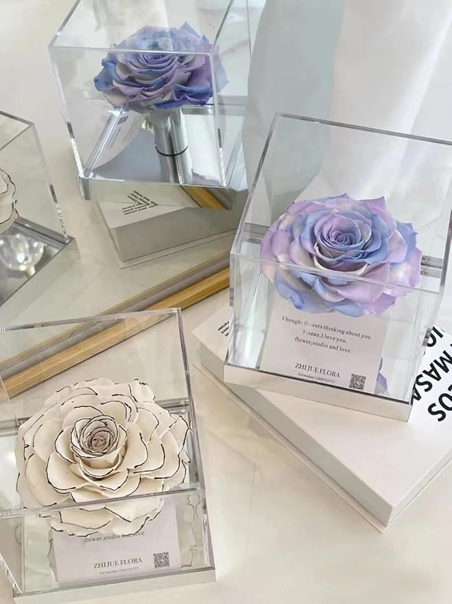 KissYou Acrylic Box Large Clear Display Box with Lids Party Decorations Easter Candy Boxes Transparent Square Cube Storage Contanier Gift Box