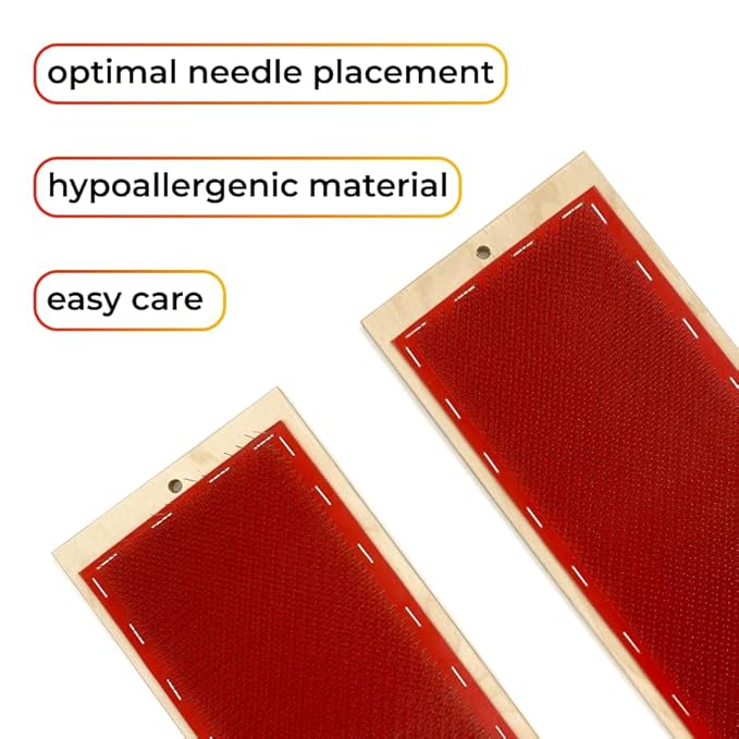 30 x 13 cm (2 pcs) Hair Holder on a Wooden Base, Drawing Mat For Bulk Hair Extension Professional Hackle Styling Tools Making Lace Wig Tools Drawing Card With Needles