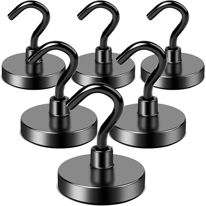 LOVIMAG Cruise Door Magnets, 85LBS Cruise Magnets with Epoxy Coating for Hanging, Strong Magnet Heavy Duty for Kitchen Must Haves, Magnetic Hooks for Cruise Cabins, Ceiling, Refrigerator etc -6 Pcs