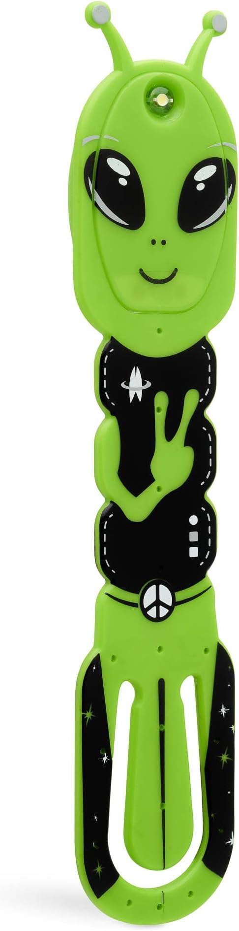Gifts for Readers & Writers Bookmark Reading Light Alien Green - 2in1 Clip On Bookmark Kids Book Light for Reading Night in Bed, Travel Cute Book Lights, Flexible 8 Lumen LED Lights for Books