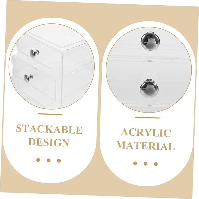 Multi-layer Desktop Drawer Organizer Storage Box Easy to Open Close Decor