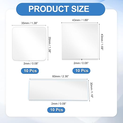 uxcell 30Pcs Double Sided Adhesive Pads, 3 Sizes Clear Removable Heavy Duty Mounting Tape Picture Hanging Sticky Adhesive Pad for Wall, Poster Picture, DIY Craft