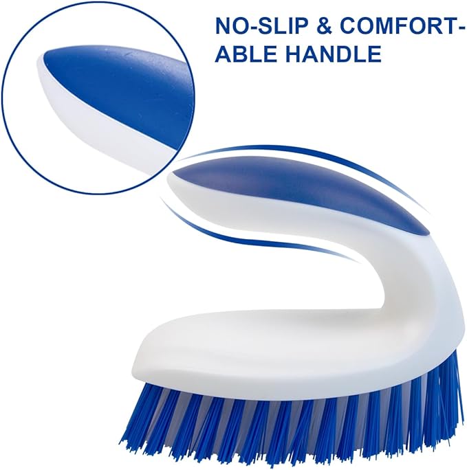 Carpet Cleaning Brush, Heavy Duty Scrub Brush with Handle and CELOX Stiff Bristle Brush for Cleaning