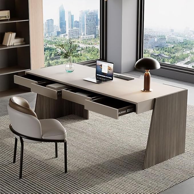 Desk Organizers Minimalist Desk, Light Luxury, Modern Living Room, Large Long Desk, Study Room, Home Solid Wood Study Desk, Computer Desk Standing Desk(140 * 70 * 75cm)
