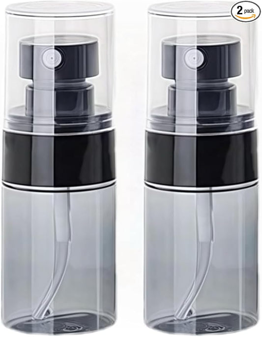 2 Black Transparent Accessories Mist Plastic Refillable Container Mini Spray Bottle, Suitable For, Cleaning, Skin Care, Perfume，Makeup，Spray Bottles Small,Misting Spray Bottle