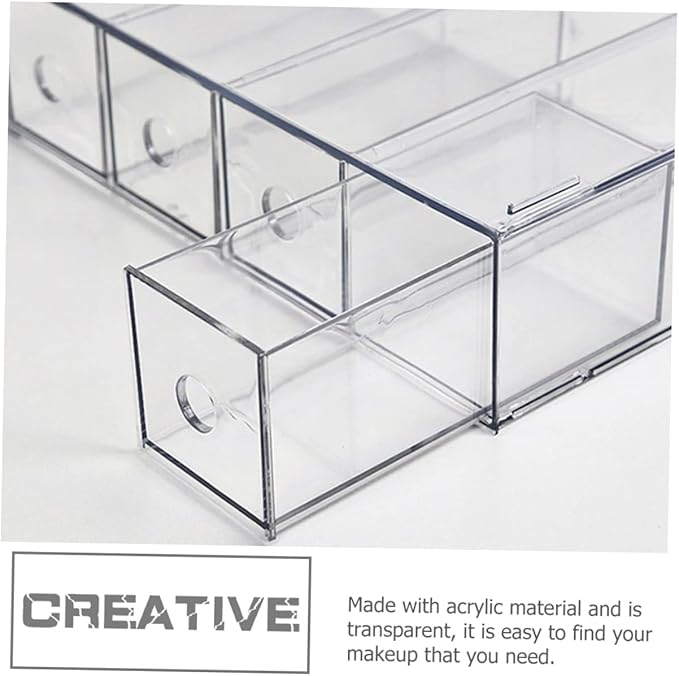 Acrylic Makeup Organizer Multi-compartment Storage Dresser Vanity Hair Accessory Home Storage