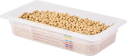 Restaurantware Food Storage Container 10 Pack of 12.7 x 6.8 x 2.5 Inches Plastic Stackable Storage Box White Reusable Label Container Dishwasher Safe For Restaurants And Kitchens
