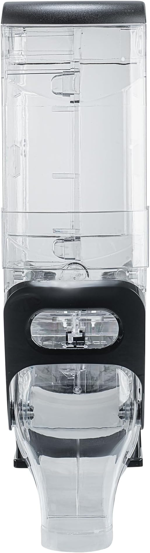 Restaurantware Cereal Dispenser 3.5 gal Plastic Gravity Bin Candy Dispenser Self-Serve Black Dry Food with Stand for Breakfast Buffet or Hotel Use