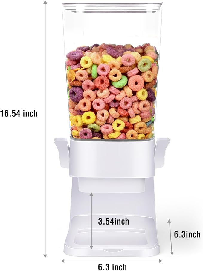 Cereal Dispenser Countertop with 4 Pack Bowls and Spoons 5.5 Qt Large Cereal Storage Container Holder for Pantry Dry Food Nut Dispenser Snack Candy Organizer Kitchen Organization for Oatmeal Granola