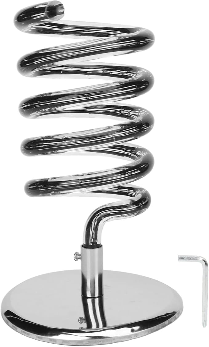 DAUERHAFT Spiral Hair Dryer Holder hair dryer holder Acrylic Spiral Blower Stand Protect Counter Top Heat Space Saving for Bathroom Hair Dryer Stands hair dryer holder Hair Dryer Stands
