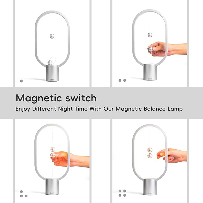 Balance Table Lamp - Rechargeable Bedside Lamp with Touch Dimmer