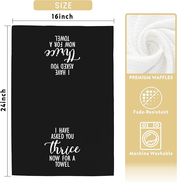 Funny Towels Gifts, Fold in The Cheese Simple Towels for Kitchen Bathroom Decor (16x24 inches)