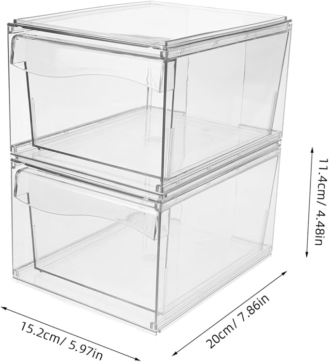 Space-saving Acrylic Cosmetic Box Drawer Makeup Organizer for Bathroom Desk Organizer Storage Bins