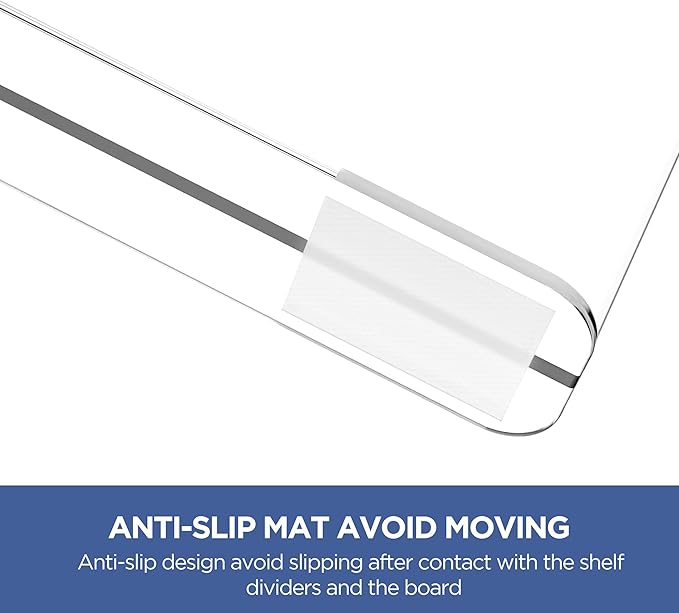 18 Pack 12 Inches [Extra Tall Version] Clear Shelf Dividers for Organization, Acrylic Closet Shelf Vertical Shelves Organizer for Bedroom, Kitchen and Office
