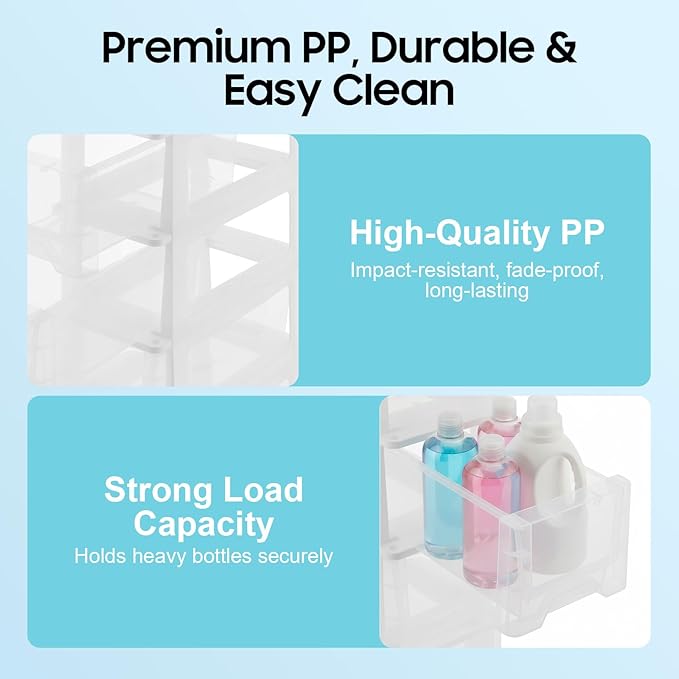 Narrow Plastic Drawers Cabinet, Multi-functional Plastic Tower Organizer with Wheels for Small Space Bathroom Bedroom Kitchen Offices Dormitory, 7 * 15 * 33in (White)