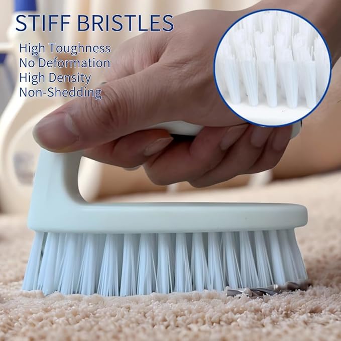 Carpet Cleaning Brush, Heavy Duty Scrub Brush with Handle and CELOX Stiff Bristle Brush for Cleaning