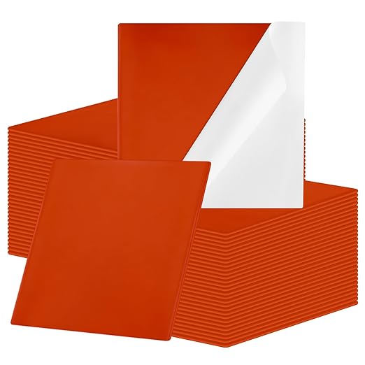 Amylove 100 Pcs Fire Putty Electrical Putty Pads Soundproofing Pads Fire Barrier Moldable Firestop Adhesive for Wall Openings Electrical Box, Red (7" x 7")