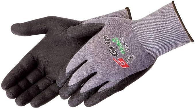 Liberty Glove & Safety G-Grip Nitrile Micro-Foam Palm Coated Seamless Knit Work Gloves with 13-Gauge Gray Nylon Shell (2 Dozen) (Small)