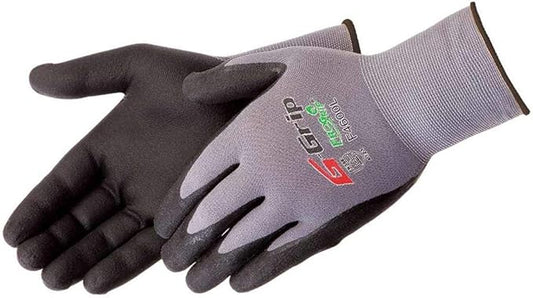 Liberty Glove & Safety G-Grip Nitrile Micro-Foam Palm Coated Seamless Knit Work Gloves with 13-Gauge Gray Nylon Shell (2 Dozen) (Small)