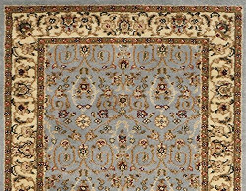 SAFAVIEH Lyndhurst Collection Runner Rug - 2'3" x 12', Light Blue & Ivory, Traditional Oriental Design, Non-Shedding & Easy Care, Ideal for High Traffic Areas in Living Room, Bedroom (LNH312B)