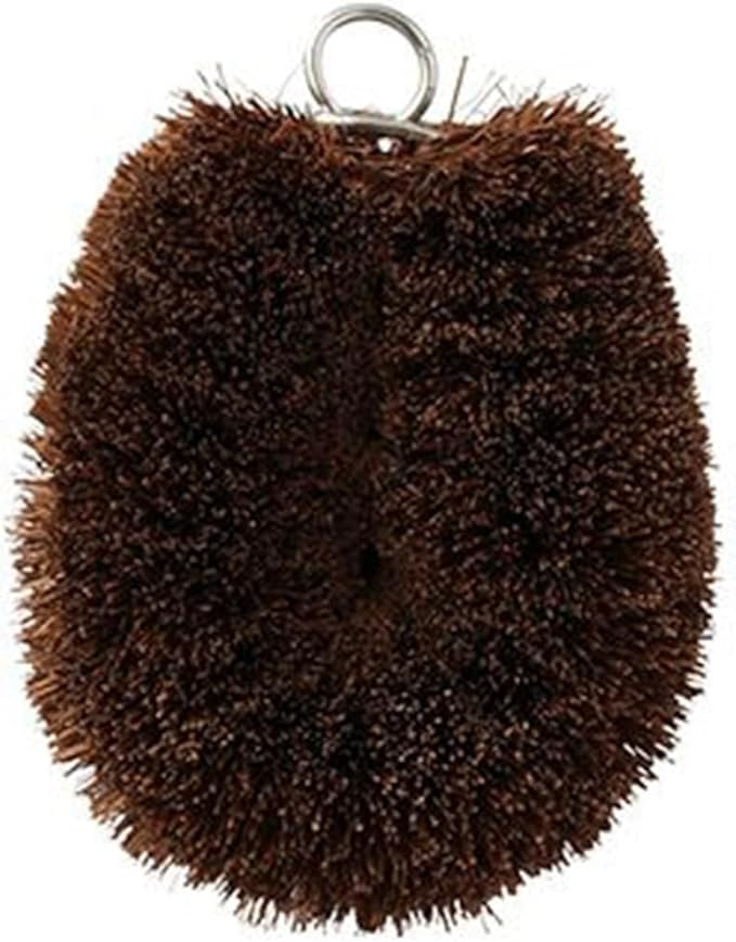 Kamenoko Tawashi Kiwame #1 - Set of 2 - Hemp Palm Brushes for Cleaning Kitchen and Bathroom - Small - Ideal for Washing Vegetables, Glasswares, and Pottery - Made in Japan
