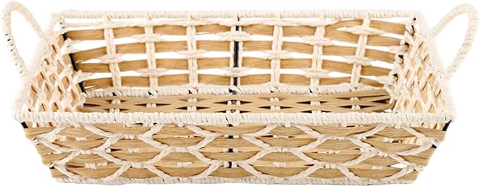Shelf Storage Basket for Pantry Organization and Storage External Handle Storage Basket 1-Pack