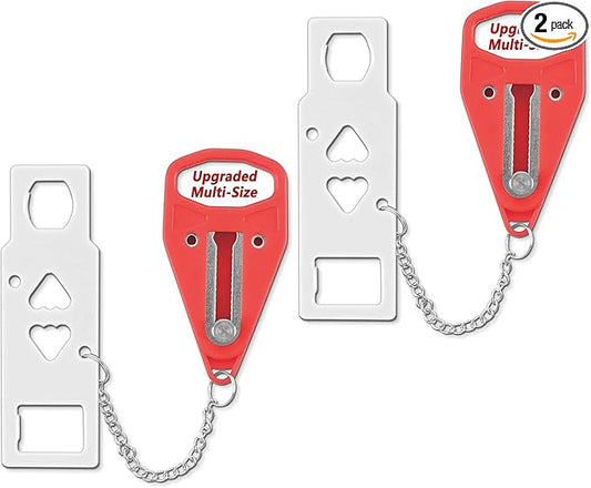 2 Pack Portable Door Lock Home Security Door Lock Travel Lockdown Locks for Additional Safety and Privacy Perfect for Traveling Hotel Home Apartment College 2024 New Model