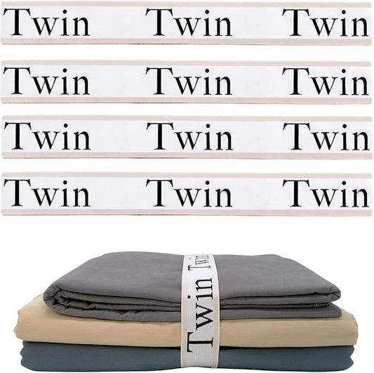 4 Pieces Bed Sheet Organizer Bands, Sheet Organizers and Storage Label Bands, Sheets Organizer for Closet, Sheet Label for Bedding, Sheet Keepers Linen Labels Bedding Bands (Pink, 4Pcs Twin)