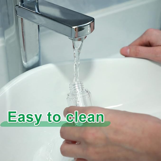 60 Pcs Clear Airless Pump Bottles Refillable Cosmetic Travel Size Dispenser Vacuum Plastic Travel Bottles Empty Lotion Pump Dispenser Liquid Toiletry Container(1 oz)
