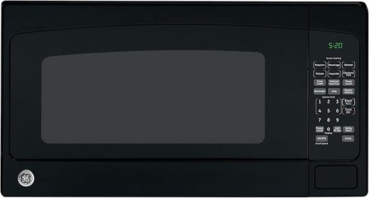 GE Countertop Microwave Oven, 1,200-watt Capacity, 2.0 Cubic Ft., 8 Auto Setting Cooking Settings, Child-Lock Technology, Kitchen Essentials for the Countertop, Dorm Room or Apartment, Black