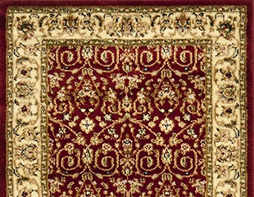 SAFAVIEH Lyndhurst Collection Runner Rug - 2'3" x 14', Red & Ivory, Traditional Oriental Design, Non-Shedding & Easy Care, Ideal for High Traffic Areas in Living Room, Bedroom (LNH312A)