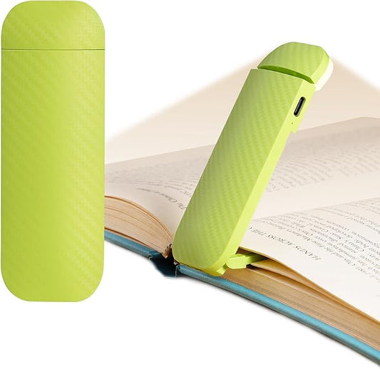 Book Reading Light, Rechargeable Clip on Booklight, Eye Caring 3 Color Temperatures & 5 Brightness Levels, Night Use for Bed, Long Lasting, Reading at Night in Bed, Apple Green