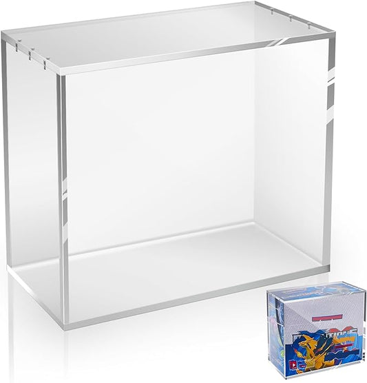 Elite Trainer Box Acrylic Case– Extra Thick ETB Protector Case for Elite Trainer Boxes Compatible with PKMN, Magnetic Lid, UV Resistant, Stackable Display Storage